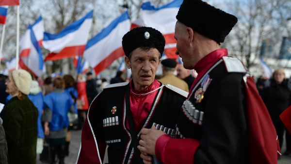 Митинг в Севастополе в честь годовщины воссоединения Крыма с Россией