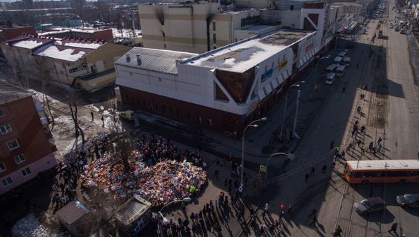 Цветы у ТЦ «Зимняя вишня» в Кемерово Цветы у ТЦ «Зимняя вишня» в Кемерово
