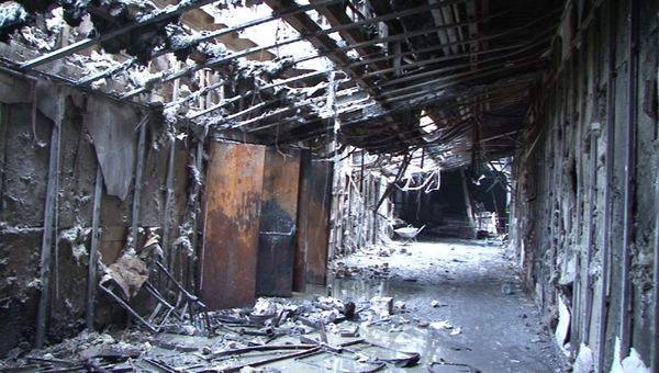 Помещение ТЦ Зимняя вишня в Кемерово после пожара