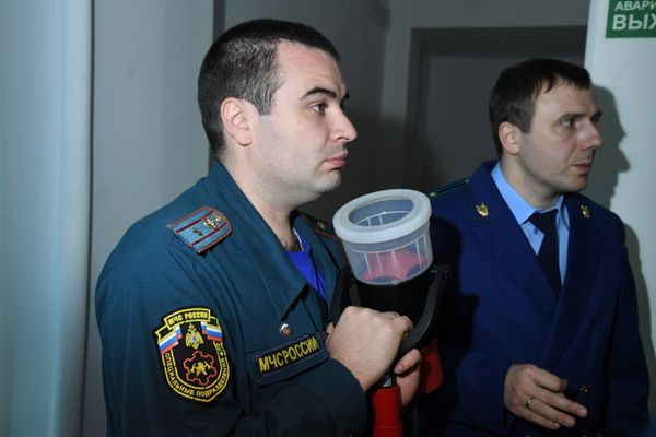 Проверка состояния пожарной безопасности в ТЦ Центрум в Симферополе