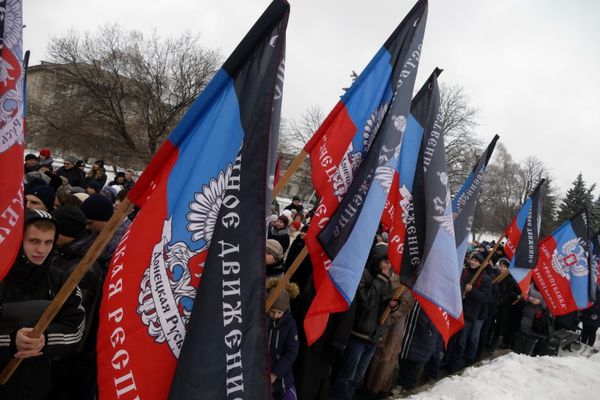 Акция в честь дня освобождения г. Дебальцево от ВСУ