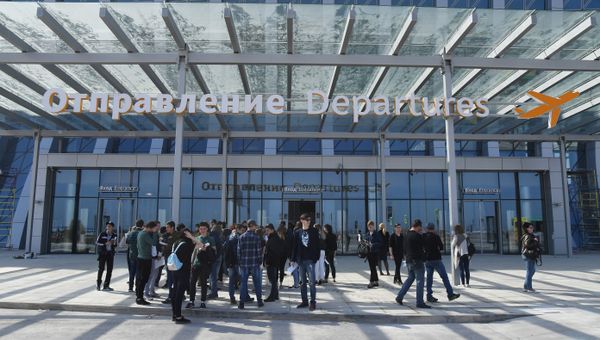 Волонтеры тестируют работу нового терминала аэропорта Симферополь