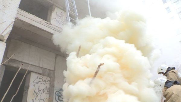 Комплексные учения по ликвидации последствий взрыва бытового газа в Евпатории