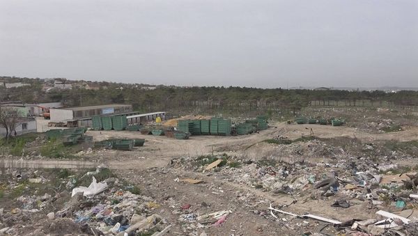 Полигон твердых коммунальных отходов в микрорайоне Каменка в Симферополе