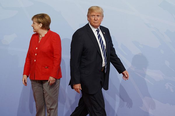 Ангела Меркель и Дональд Трамп на саммите G20 в Гамбурге