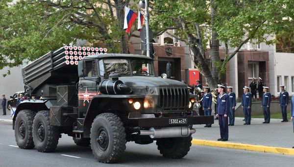 Первая репетиция Парада Победы в Севастополе. 5 мая 2018