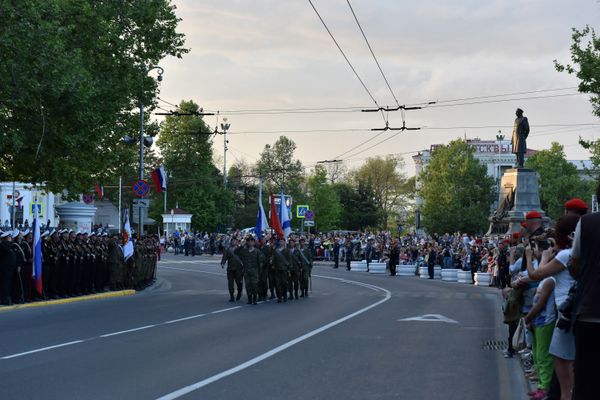Первая репетиция Парада Победы в Севастополе. 5 мая 2018