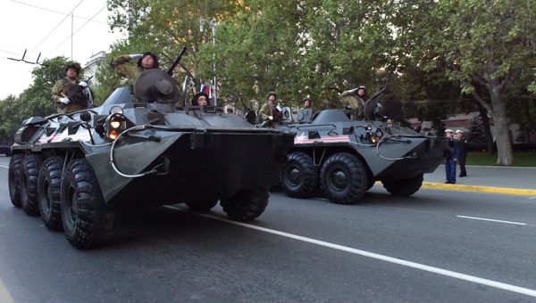 Первая репетиция Парада Победы в Севастополе. 5 мая 2018