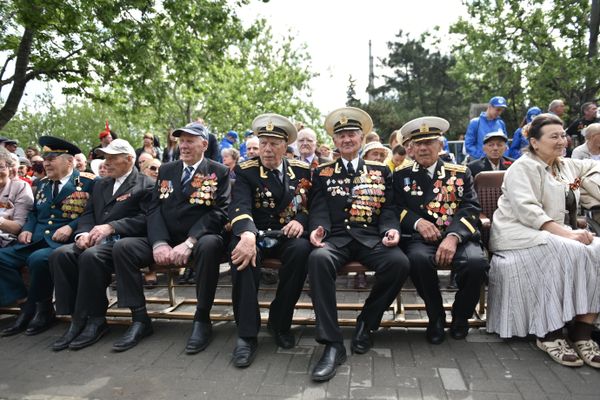 Ветераны Великой Отечественной войны на военном параде в честь Дня Победы в Севастополе. 9 мая 2018