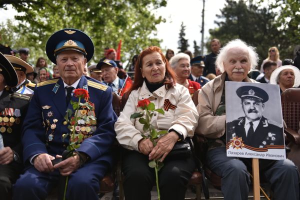 Ветераны Великой Отечественной войны на военном параде в честь Дня Победы в Севастополе. 9 мая 2018