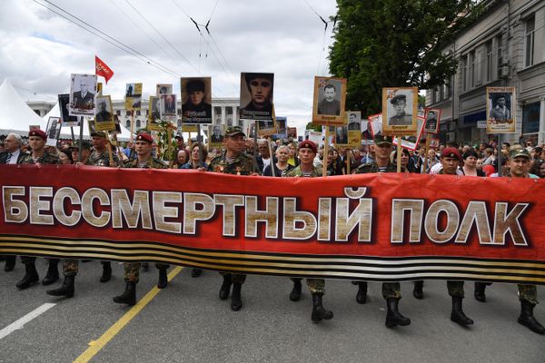 Шествие Бессмертного полка в Симферополе. 9 мая 2018