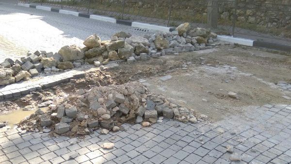 Подготовка к ремонту улицы Котовского в Симферополе