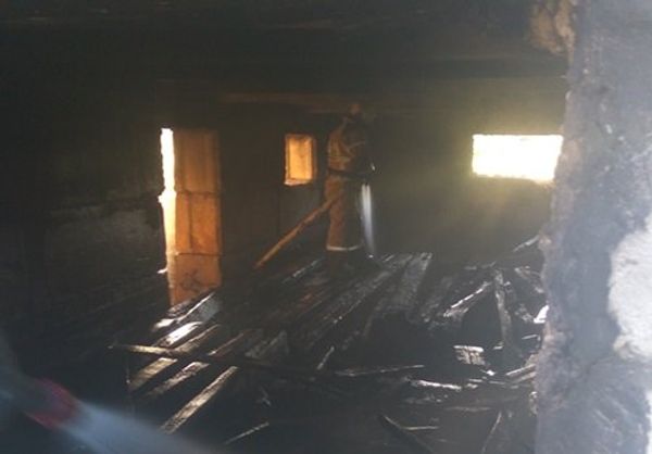 Пожар на цокольном этаже нежилого помещения в одном из частных дворов села Софиевка Симферопольского района