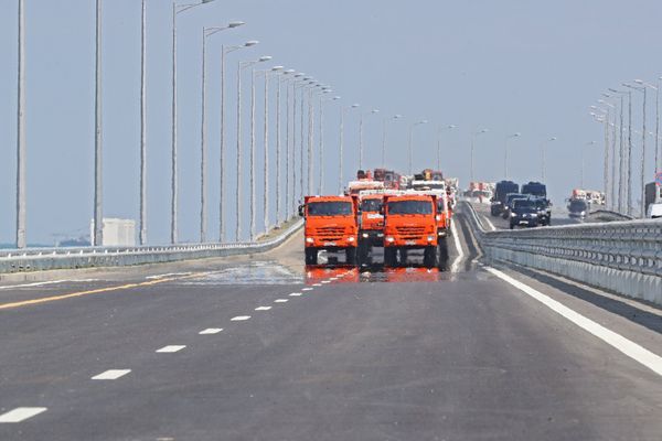  Глава Республики Крым Сергей Аксенов на открытии автодорожной части Крымского моста