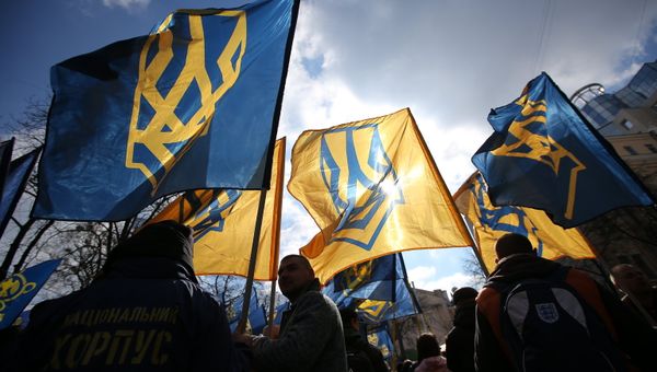 Акция протеста  в Киеве против олигархов