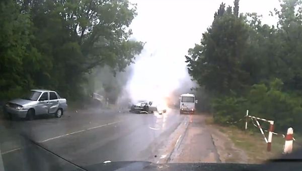 Видео с места смертельного ДТП в Ялте Видео с места смертельного ДТП в Ялте