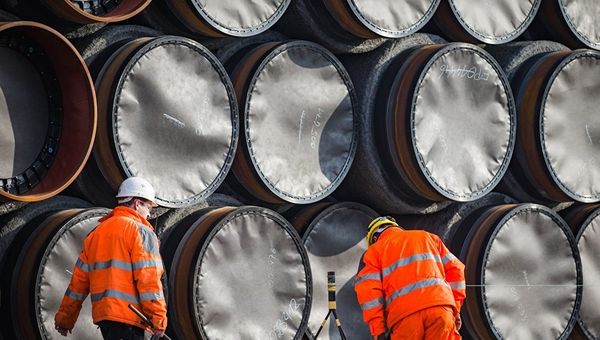 Трубы для строительства газопровода Северный поток - 2. Архивное фото Трубы для строительства газопровода Северный поток - 2. Архивное фото