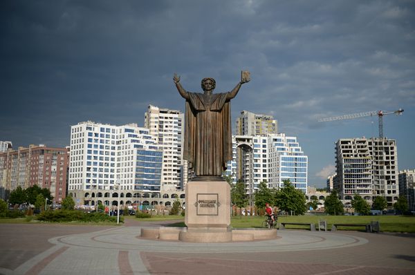 Памятник одному из величайших исторических деятелей Беларуси Франциску Скорине в Минске