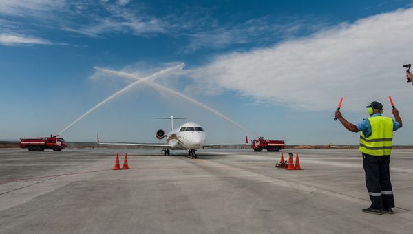 Первый рейс авиакомпании РусЛайн в аэропорту Симферополь Первый рейс авиакомпании РусЛайн в аэропорту Симферополь