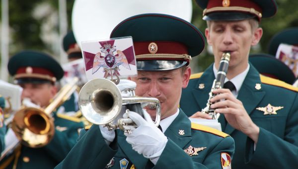 Выступление военного оркестра. Архивное фото