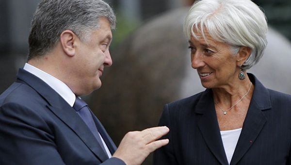 Президент Украины Петр Порошенко и директор-распорядитель МВФ Кристин Лагард