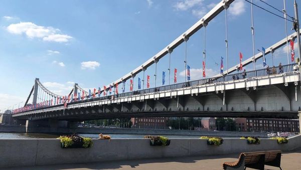 Кот Мостик на Крымском мосту в Москве Кот Мостик на Крымском мосту в Москве