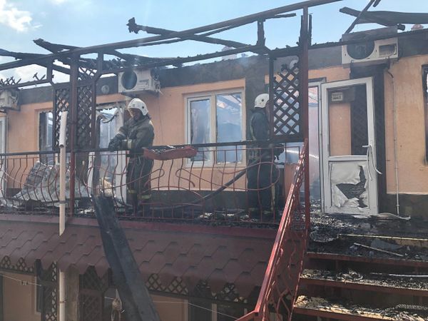 Ликвидация пожара в Евпатории. 21 июня 2018