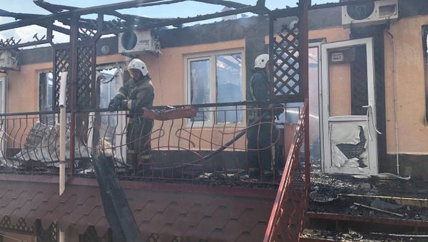 Ликвидация пожара в Евпатории. 21 июня 2018