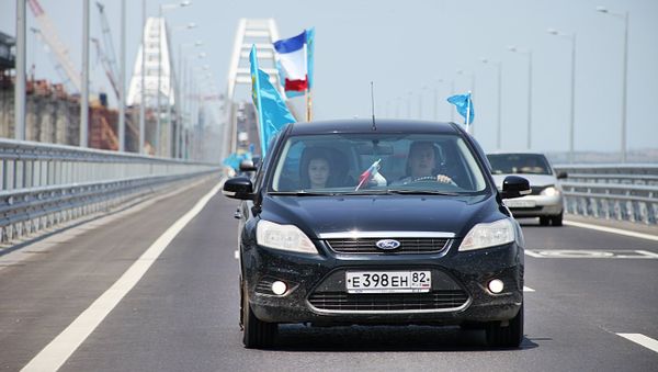Автопробег крымских татар по крымскому мосту. 26 мая 2018