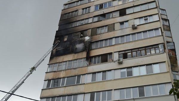 Пожар в многоэтажном доме в Севастополе. 30 июня 2018