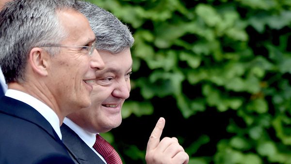 Президент Украины Петр Порошенко и генсек НАТО Йенс Столтенберг во время встречи в Киеве. 10 июля 2017