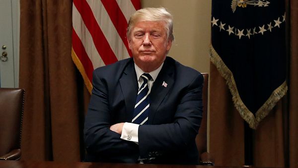 Президент США Дональд Трамп в Белом доме, Вашингтон, США. 17 июля 2018