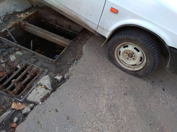 Открытая ливневка в Симферополе