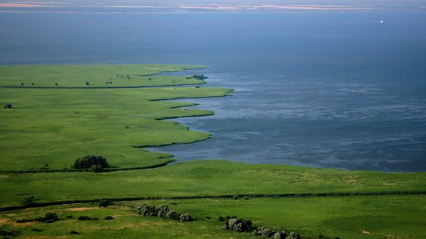 Берег Азовского моря. Архивное фото Берег Азовского моря. Архивное фото