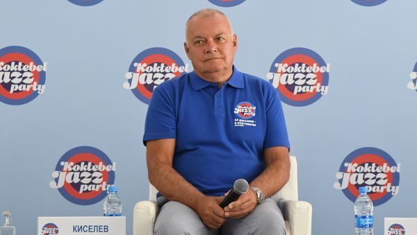 Генеральный директор МИА Россия сегодня Дмитрий Киселев на пресс-конференции, посвященной открытию Koktebel Jazz Party-2018