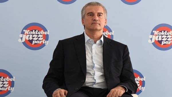 Глава Крыма Сергей Аксенов на пресс-конференции, посвященной открытию Koktebel Jazz Party-2018