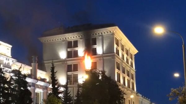 Пожар в Центробанке. Кадры очевидцев Пожар в Центробанке. Кадры очевидцев