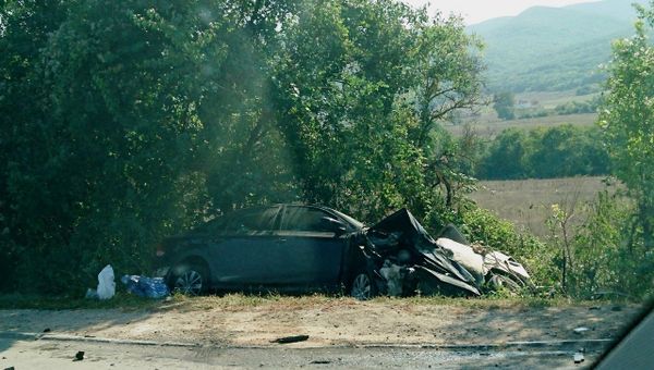 Авария с участием двух авто на трассе Ялта-Севастополь