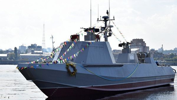 Спущенный на воду катер Кентавр ВМС Украины