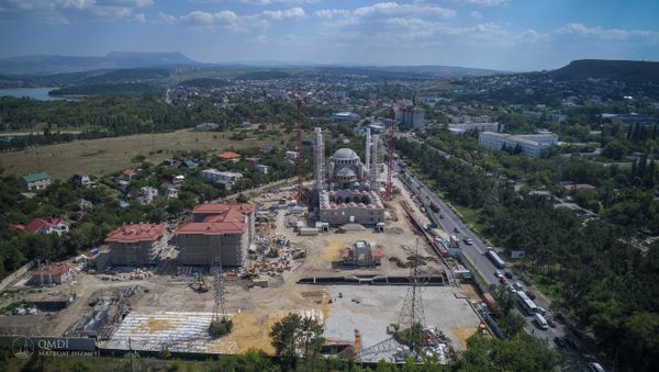 Видео строительства Соборной мечети в Симферополе
