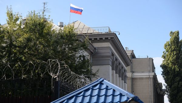 Здание посольства Российской Федерации в Киеве. Архивное фото