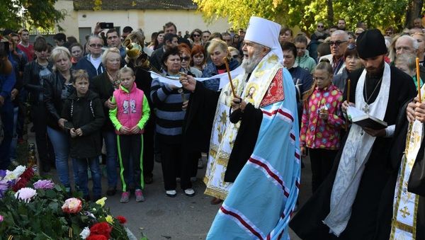 Панихида у Керченского политехнического колледжа ,18.10.2018 г.