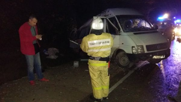 Авария на трассе Симферополь-Керчь в районе села Грушевка