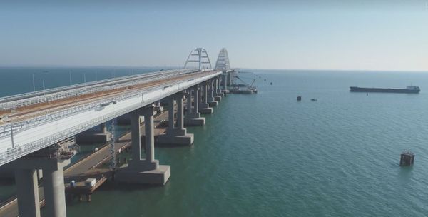 Видео строительства железнодорожной части Крымского моста