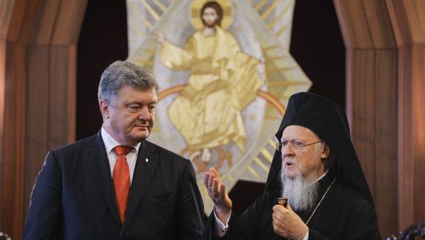 Петр Порошенко и патриарх Варфоломей