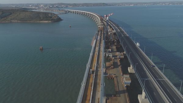 Съемка Крымского моста с коптера