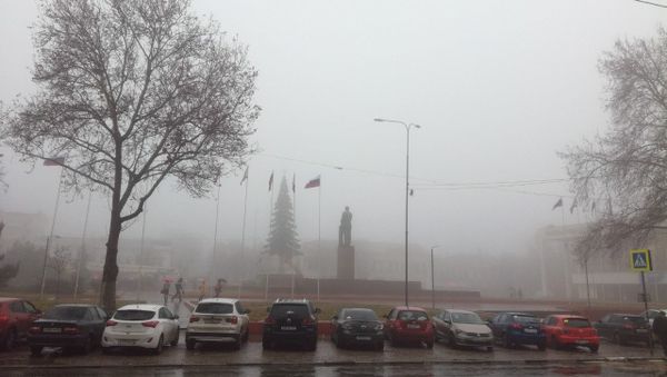 Туман в центре Симферополя. 11 декабря 2018
