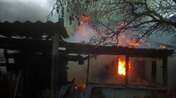 Пожар в селе Большое Садовое Бахчисарайского района