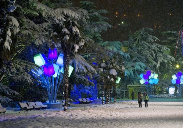 Снегопад в Ялте