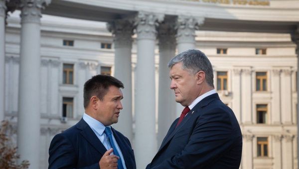 Президент Украины Петр Порошенко и глава МИД Украины Павел Климкин